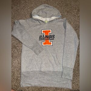 Women’s legging friendly Gray Illinois Hoodie Small
